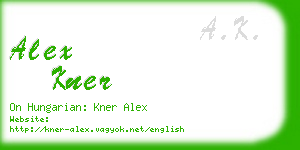 alex kner business card